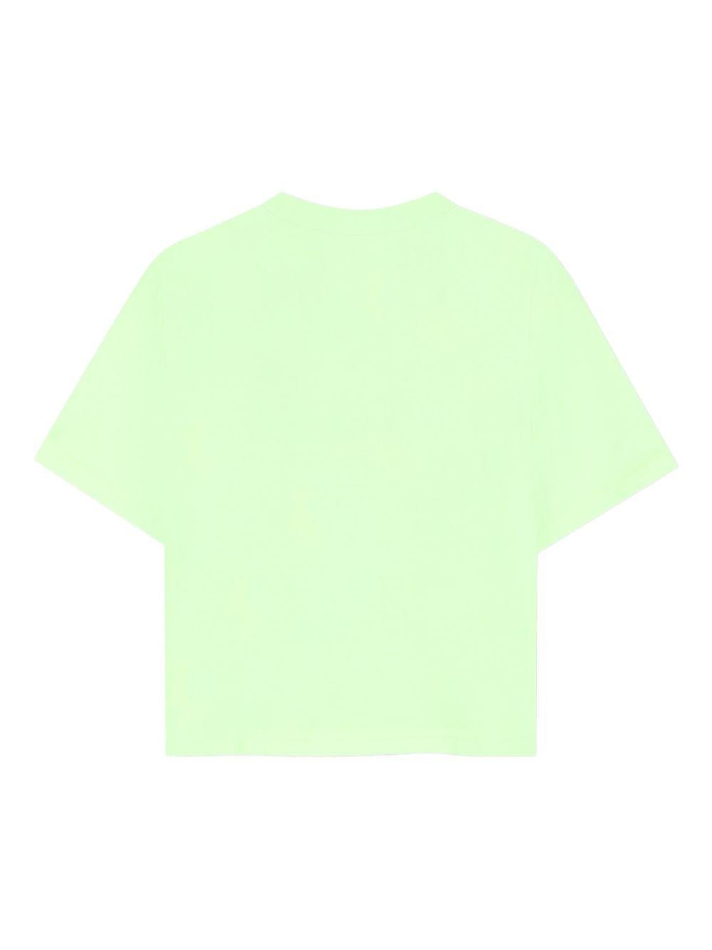 T-shirt per bambino Billieblush verde con stampa grafica - Rubino Kids
