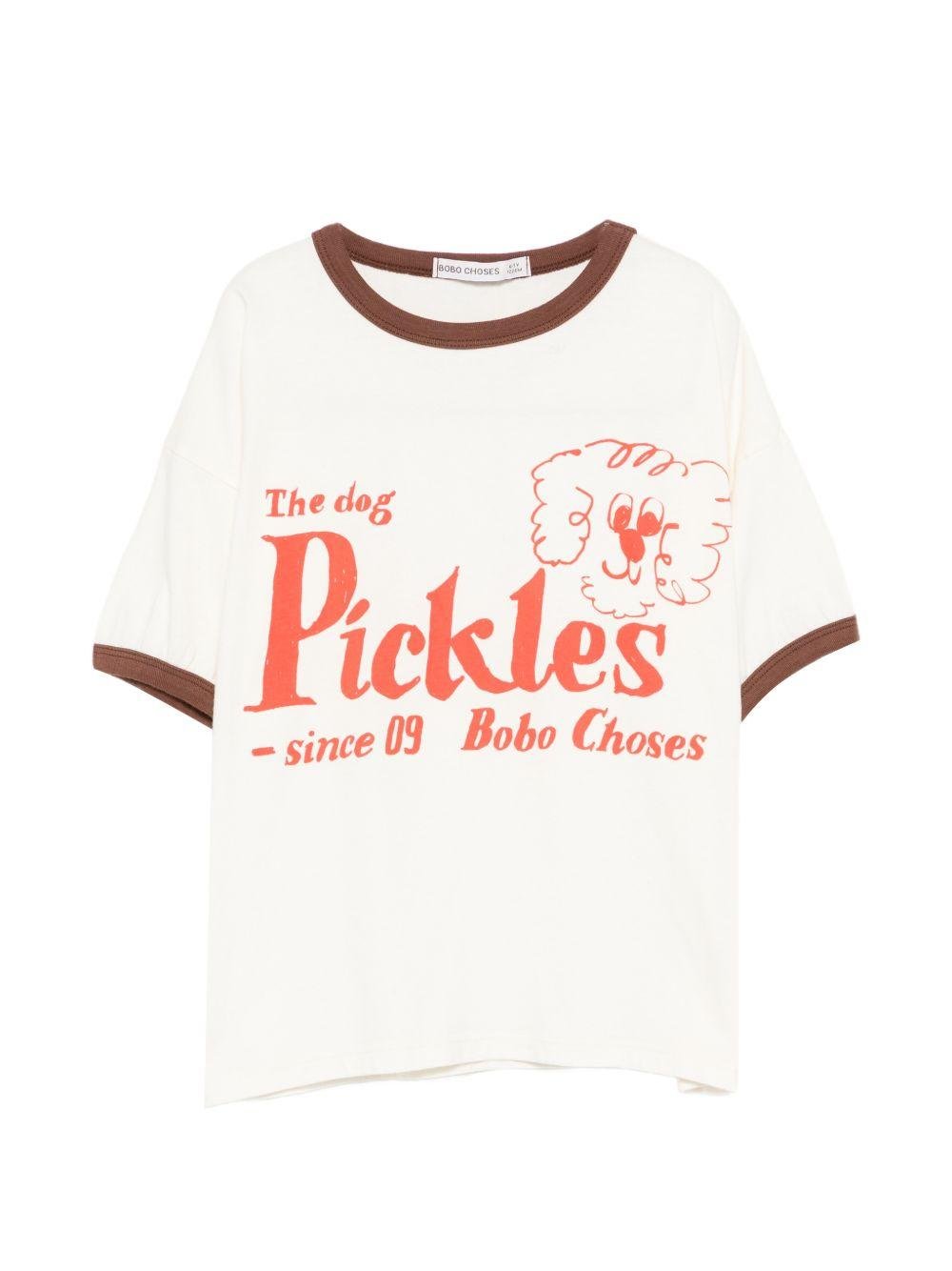 T-shirt per bambino Bobo Choses bianco con stampa grafica Pickles the Dog - Rubino Kids