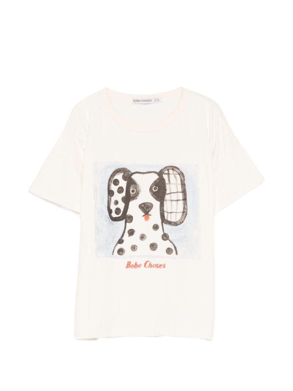 T-shirt per bambino Bobo Choses bianco con stampa grafica Van Dog - Rubino Kids