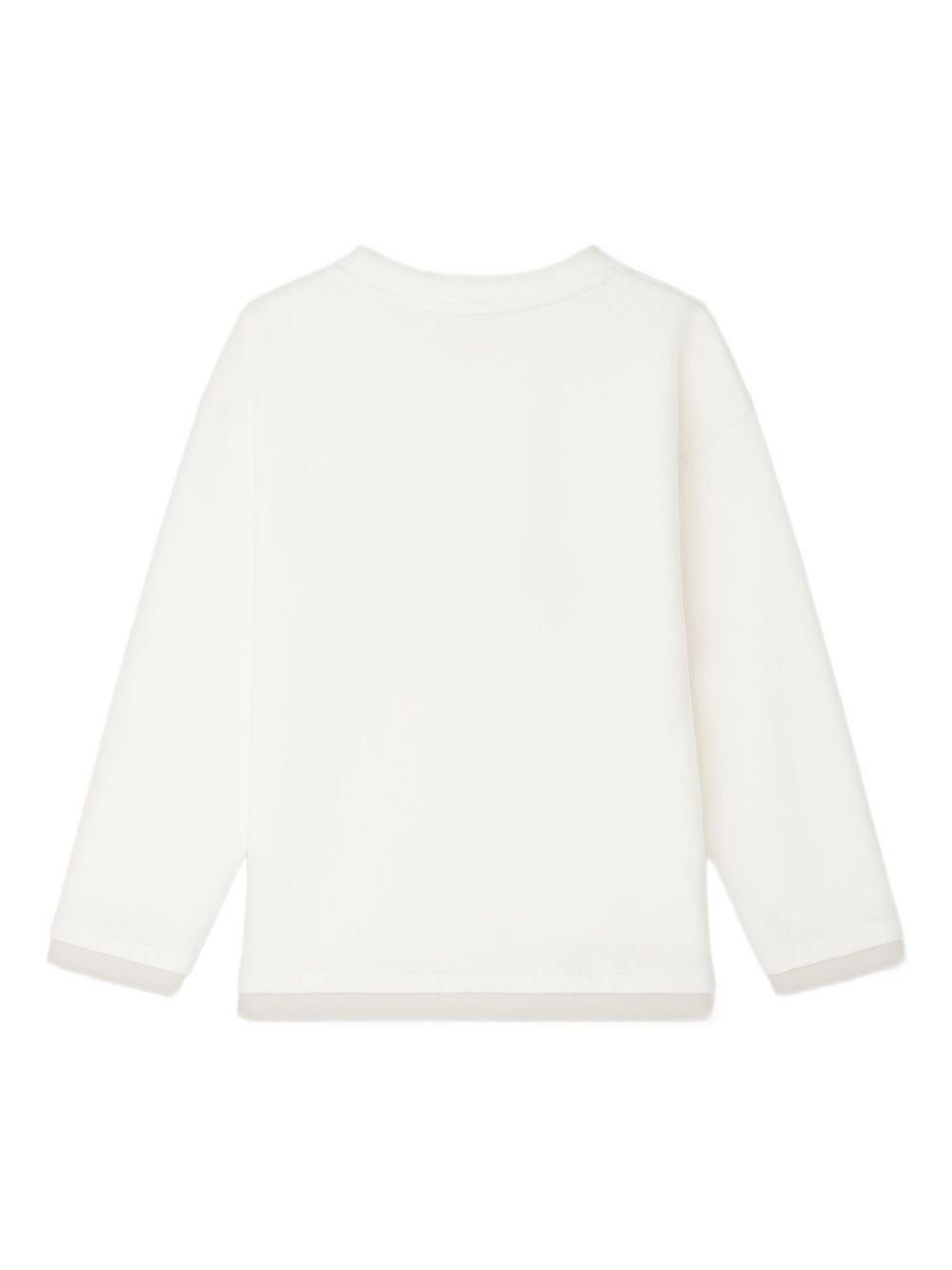 T-shirt per bambino Bonpoint bianco con stampa - Rubino Kids