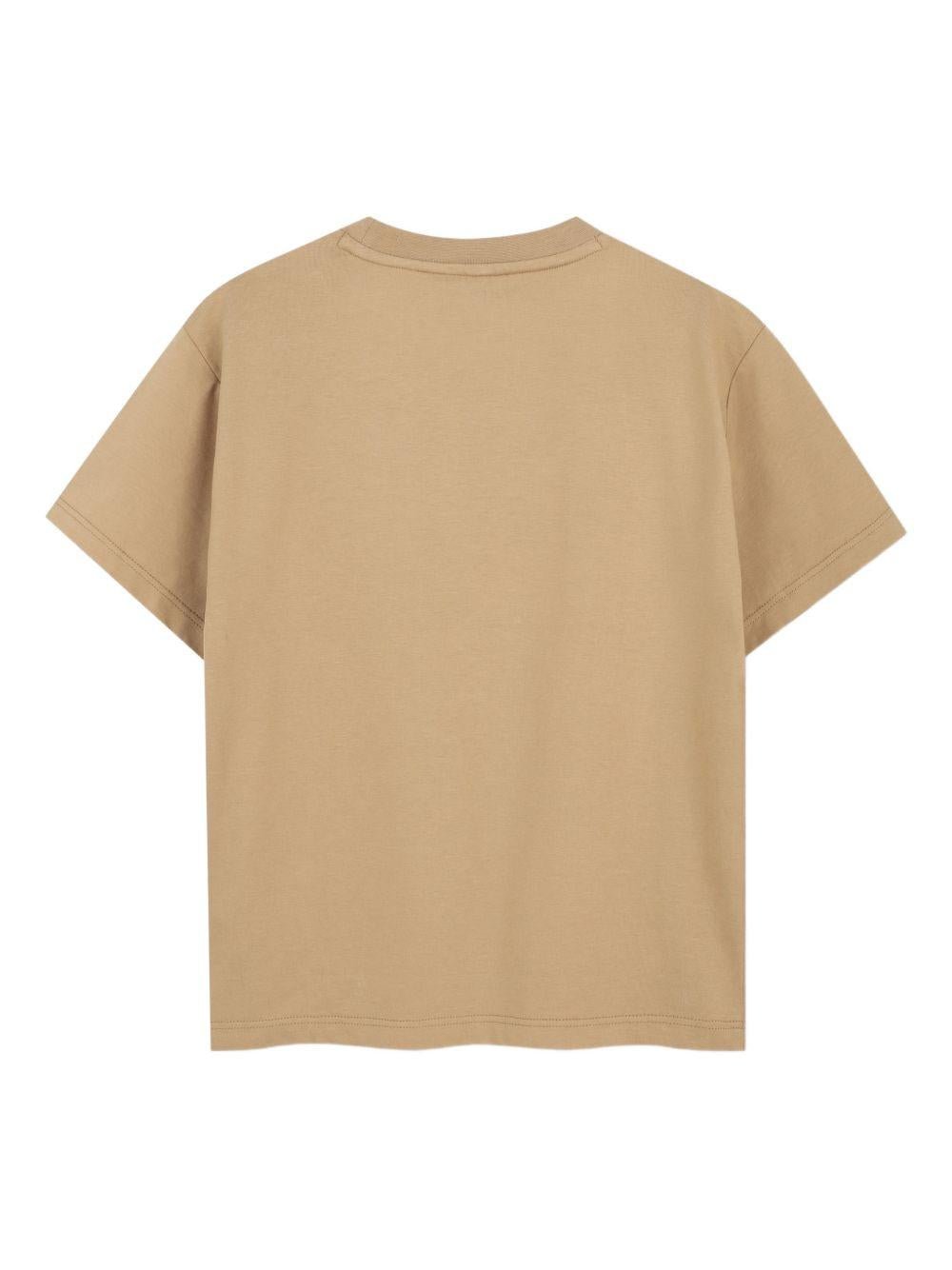 T-shirt per bambino Boss Kids beige con dettaglio logo - Rubino Kids