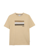 T-shirt per bambino Boss Kids beige con stampa grafica - Rubino Kids