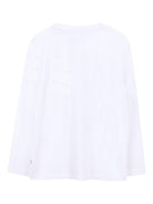 T-shirt per bambino BOSS Kids bianca con design con logo - Rubino Kids