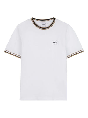 BOSS Kids white T-shirt with embroidered logo