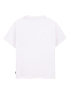 T-shirt per bambino Boss Kids bianco con dettaglio logo - Rubino Kids
