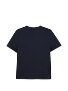 T-shirt per bambino Boss Kids blu con dettaglio logo - Rubino Kids