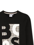 T-shirt per bambino BOSS Kids nera con stampa grafica - Rubino Kids