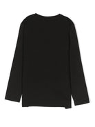 T-shirt per bambino Boss Kids nera con stampa logo sul davanti - Rubino Kids