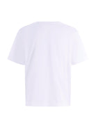 T-shirt per bambino Burberry Kids bianca con stampa grafica sul davanti - Rubino Kids