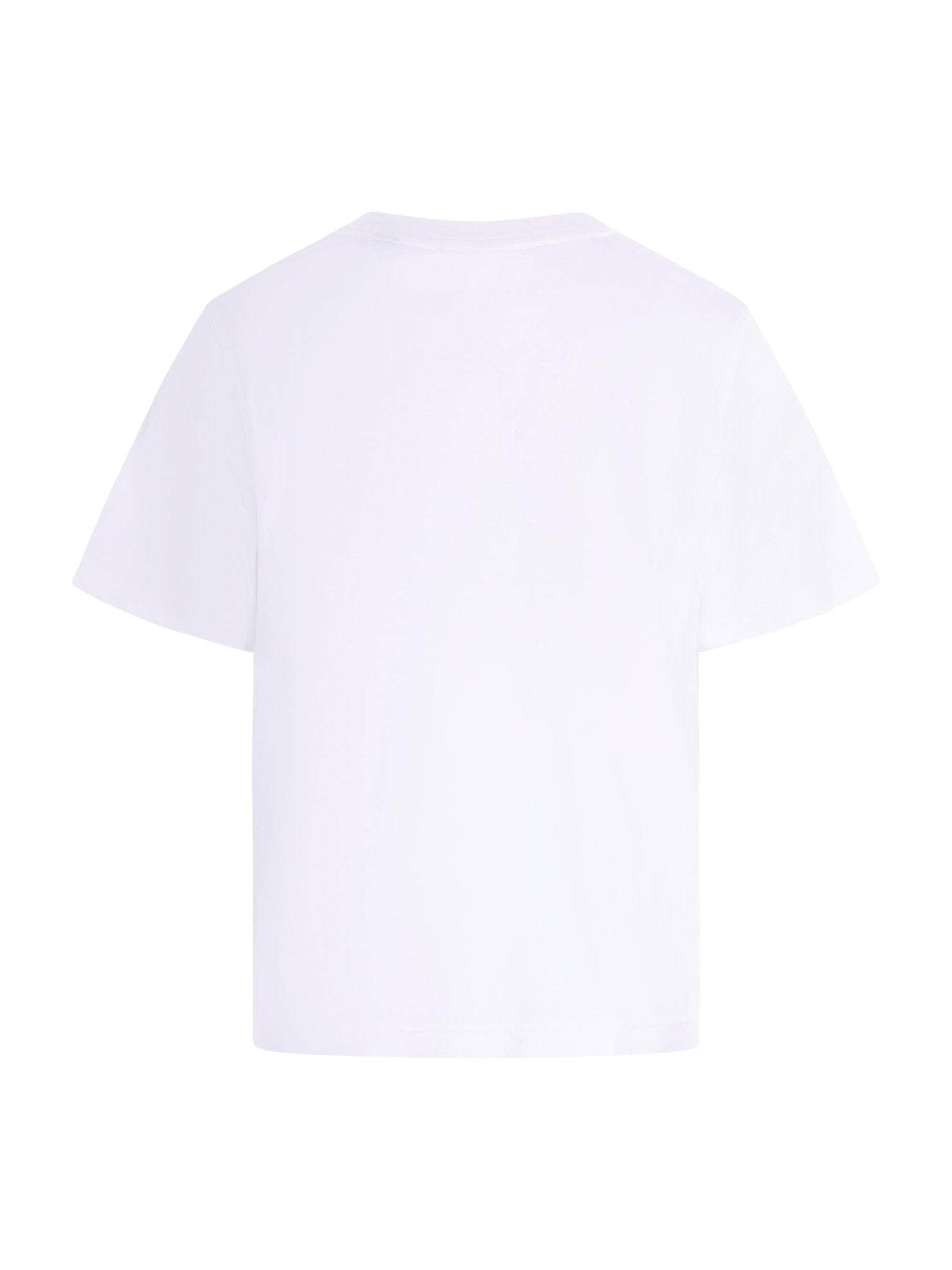 T-shirt per bambino Burberry Kids bianca con stampa grafica sul davanti - Rubino Kids