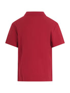 T-shirt per bambino Burberry Kids rosso con colletto polo - Rubino Kids