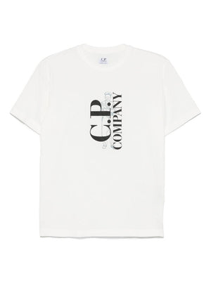 CP Company Kids white t-shirt for boys with logo