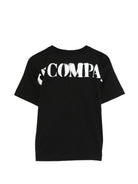 T-shirt per bambino C.P. Company Kids nero con logo - Rubino Kids