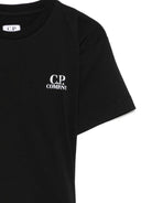 T-shirt per bambino C.P. Company Kids nero con logo - Rubino Kids