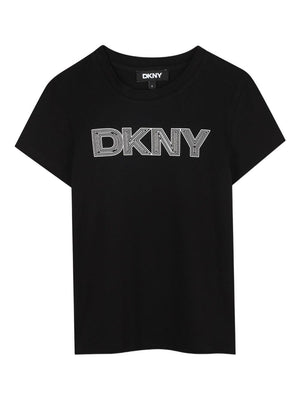 Dkny Kids black t-shirt for boys with logo