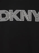 T-shirt per bambino Dkny Kids nera con logo - Rubino Kids