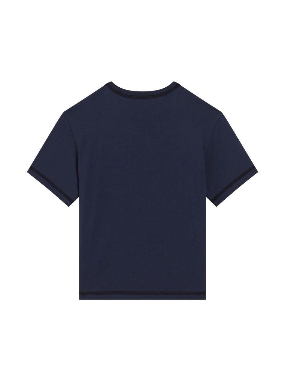 T-shirt per bambino Dolce & Gabbana Kids blu con stampa - Rubino Kids