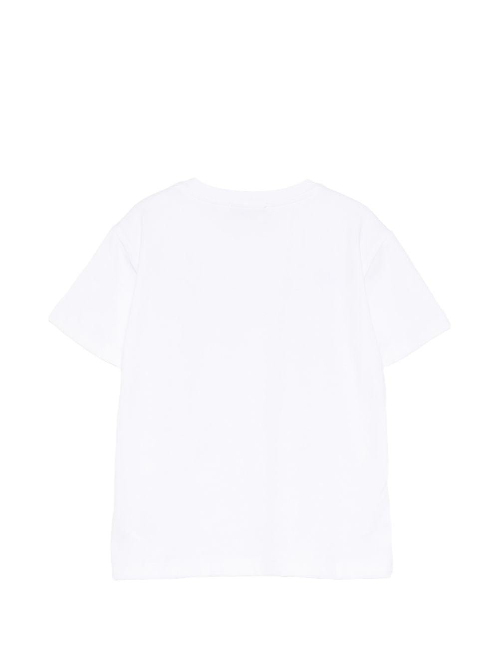 T-shirt per bambino DONDUP Kids bianco con logo sul davanti - Rubino Kids