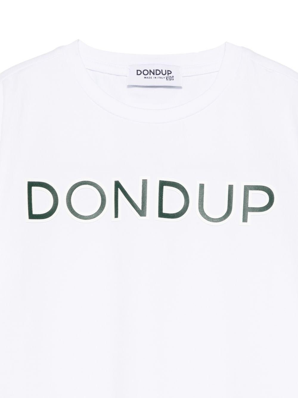 T-shirt per bambino DONDUP Kids bianco con logo sul davanti - Rubino Kids
