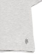 T-shirt per bambino Eleventy Kids grigio con dettaglio logo - Rubino Kids