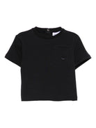 T-shirt per bambino Emporio Armani blu con tasca sul petto - Rubino Kids