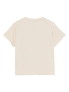 T-shirt per bambino Emporio Armani Kids beige con maniche raglan - Rubino Kids