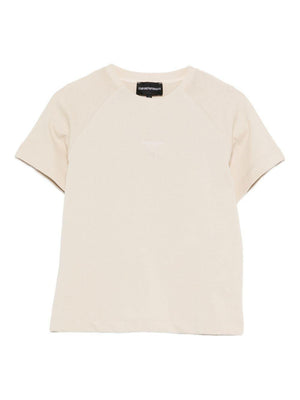 Emporio Armani Kids beige raglan sleeve T-shirt for boys