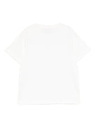 T-shirt per bambino Emporio Armani Kids bianca con logo Aquila sul davanti - Rubino Kids