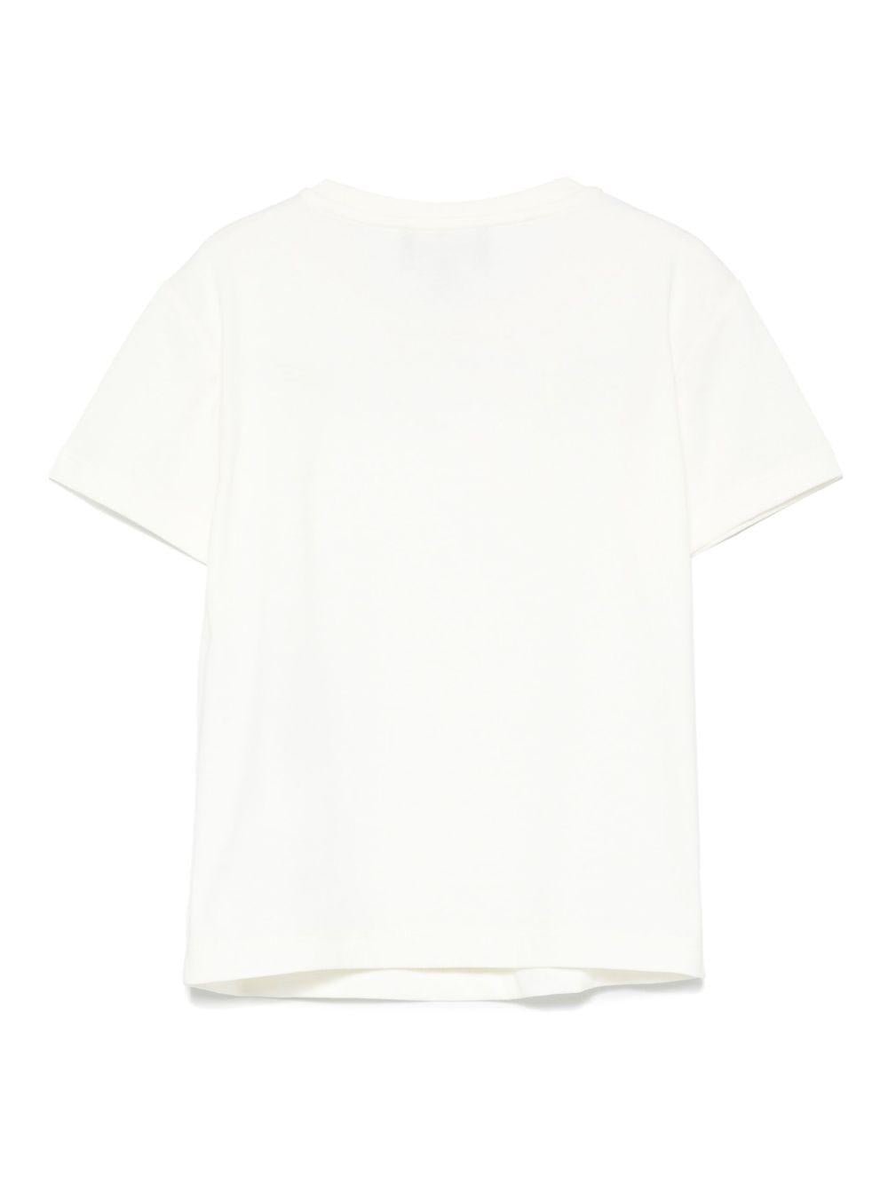 T-shirt per bambino Emporio Armani Kids bianca con logo - Rubino Kids
