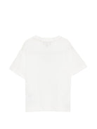 T-shirt per bambino Emporio Armani Kids bianca con patch logo - Rubino Kids