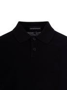 T-shirt per bambino Emporio Armani Kids blu con colletto stile polo - Rubino Kids