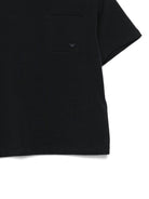 T-shirt per bambino Emporio Armani Kids blu con dettaglio logo - Rubino Kids