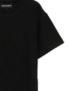 T-shirt per bambino Emporio Armani Kids blu con logo all - over - Rubino Kids