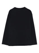 T-shirt per bambino Emporio Armani Kids blu con logo sul davanti - Rubino Kids