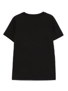 T-shirt per bambino Emporio Armani Kids nera con logo sul davanti - Rubino Kids