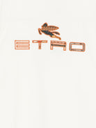 T-shirt per bambino Etro Kids bianca con dettaglio logo sul davanti - Rubino Kids