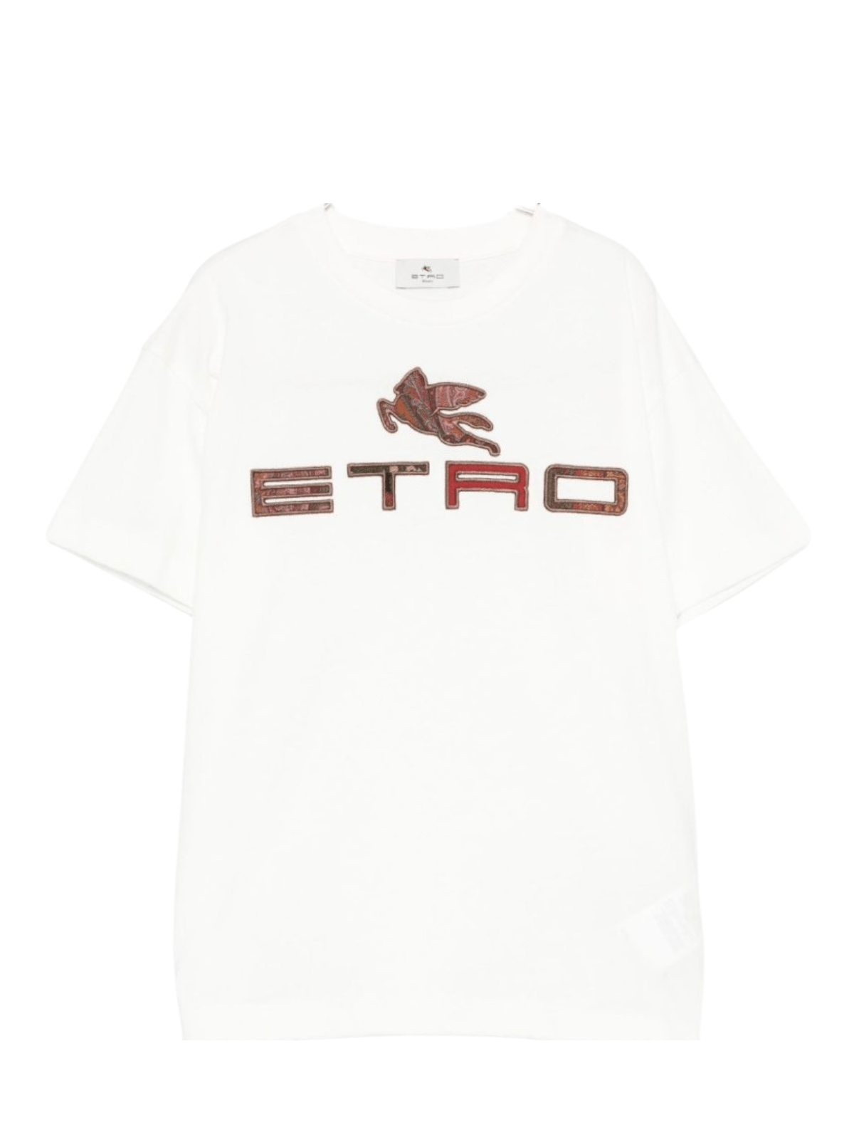 T-shirt per bambino ETRO KIDS bianca con logo sul davanti - Rubino Kids