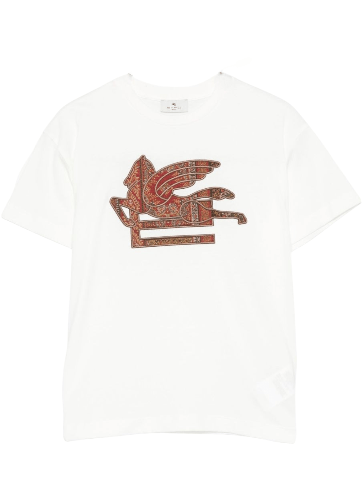 T-shirt per bambino ETRO KIDS bianca con motivo Pegaso sul davanti - Rubino Kids