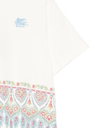 T-shirt per bambino Etro Kids bianca con stampa floreale sul davanti - Rubino Kids
