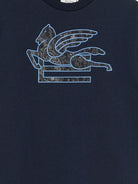 T-shirt per bambino Etro Kids blu con logo applicato - Rubino Kids