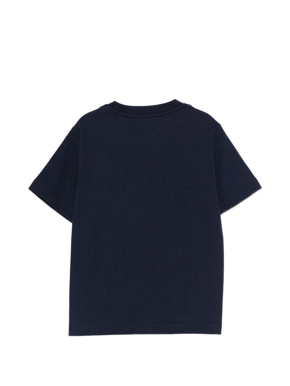 T-shirt per bambino Etro Kids blu navy con dettaglio logo - Rubino Kids