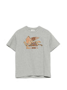 T-shirt per bambino Etro Kids grigia con logo applicato - Rubino Kids