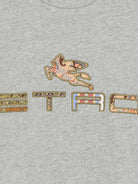 T-shirt per bambino Etro Kids grigio con dettaglio logo sul davanti - Rubino Kids