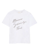 T-shirt per bambino Givenchy Kids bianca con stampa con logo - Rubino Kids