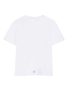 T-shirt per bambino Givenchy Kids bianca con stampa con logo - Rubino Kids