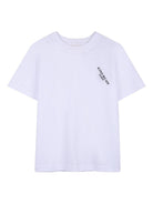T-shirt per bambino Givenchy Kids bianco con logo sul petto - Rubino Kids