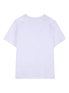 T-shirt per bambino Givenchy Kids bianco con logo sul petto - Rubino Kids