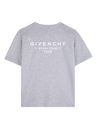 T-shirt per bambino Givenchy Kids grigia con stampa logo - Rubino Kids