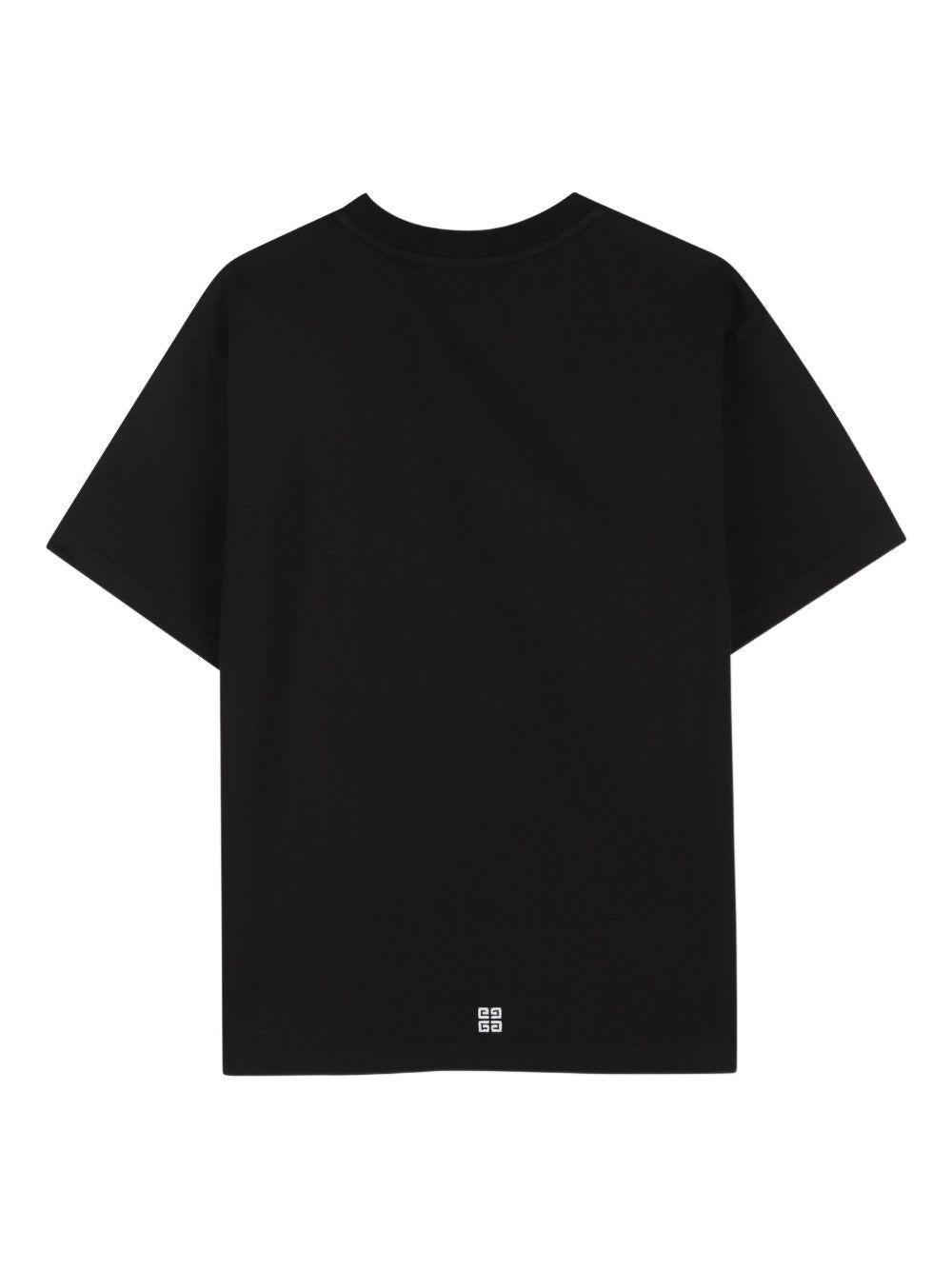 T-shirt per bambino Givenchy Kids nera con logo - Rubino Kids