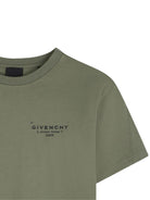 T-shirt per bambino Givenchy Kids verde con stampa logo - Rubino Kids
